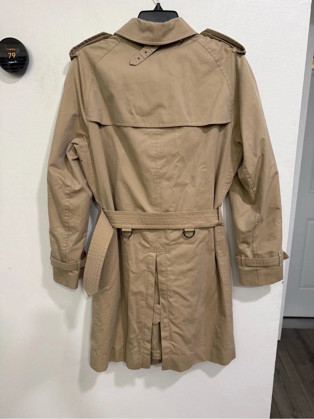 Burberry London Women's Beige Belted Trench Coat Nova Check Lined Classic Jacket - Picture 8 of 16
